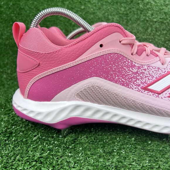 Adidas Icon Bounce 6 Baseball Cleats Men's 13.5 Mother’s Day Pink GZ0443 Metal - Picture 4 of 17